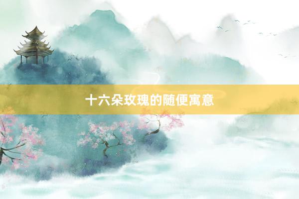 十六朵玫瑰的随便寓意